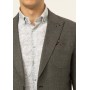 Süvari Siyah Slim Fit Armürlü Sivri Yaka 6 Drop Ceket CT2021600251