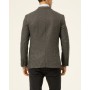 Süvari Siyah Slim Fit Armürlü Sivri Yaka 6 Drop Ceket CT2021600251