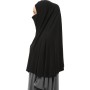 Altobeh Hazır Türban Peçeli Pratik Eşarp Tesettür Nikaplı Hijab - Namaz Örtüsü Sufle (3Xl) - Siyah