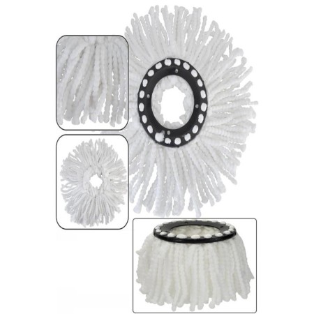 Döner yuvarlak mikrofiber Mop paspas Yedek Ucu