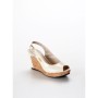 Pierre Cardin PC-0892 Beyaz Dolgu Topuk Sandelet