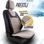 Panda Prestij Serisi Dokuma Kumaş Oto Koltuk Kılıfı - Bej / Siyah