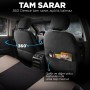 Panda Prestij Serisi Dokuma Kumaş Oto Koltuk Kılıfı - Bej / Siyah