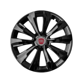 Fiat Egea 15 Inç Jant Kapağı Amblemli Piano Black 4'lü Takım