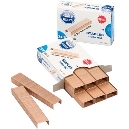 Delta Zımba Teli 1000 Li 24/6 Sarı 1551 - 10'lu Paket