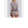 Jaded Londra Ünisex Sheer Leopard A Op Ls Sweatshirt JMT3978