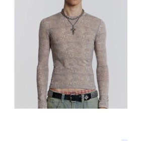 Jaded Londra Ünisex Sheer Leopard A Op Ls Sweatshirt JMT3978