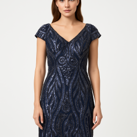 Yade Women Lacivert Evening Dress - Şık ve Elegant