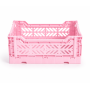 Zara Plastic Pink Basket - Modern Storage Solution