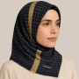 Berussa Women's Black Checkered Scarf | Chic and Modern