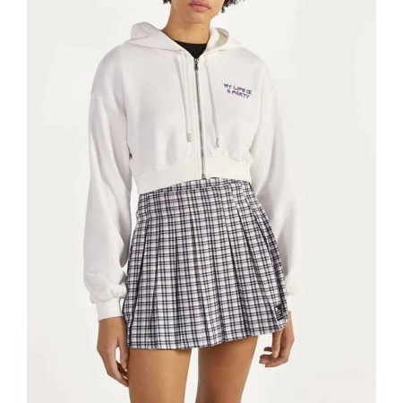 Bershka White Hooded Women's Jacket | Stylish and Modern