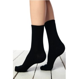 Birmen Socks Kadın Pamuklu Siyah Çorap