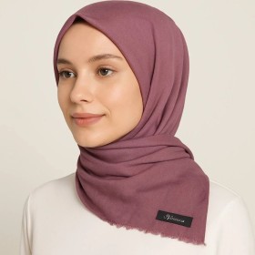Berussa Women Scarf - Plain Fringed Rose Quartz 90x90