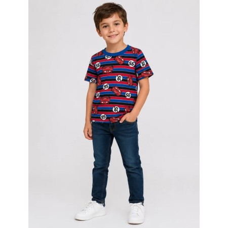 Disney Boys' Blue T-Shirt Cars Design | Clothing