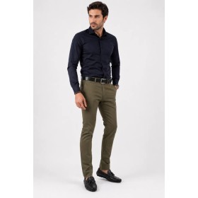 Rosso Bianco Likralı Dokuma Erkek Pantolon