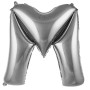 M Letter Silver Foil Balloon - 76 cm
