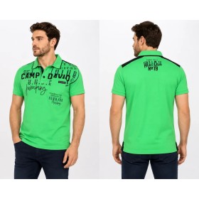 Camp David Erkek Polo Yaka Yeşil Tişört | Şıklık ve Konfor