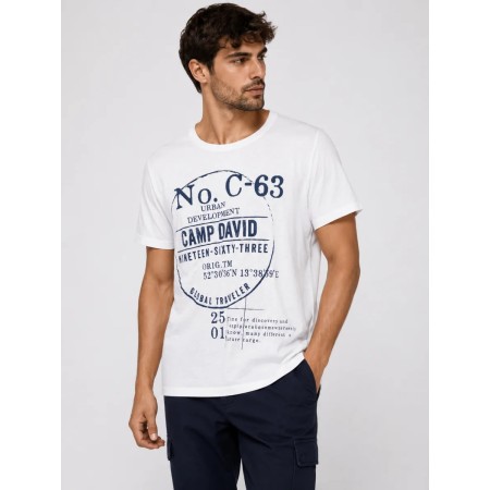 Camp David Men's White T-Shirt - Style and Comfort