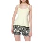 Take İt Easy Women's Yellow Cotton Shorts Set - Summer Style