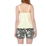 Take İt Easy Women's Yellow Cotton Shorts Set - Summer Style