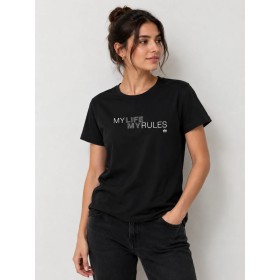 Defacto Unisex Black T-Shirt - Achieve Elegance