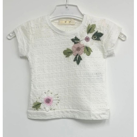 Funfair Girls' Cream T-Shirt - Style and Comfort