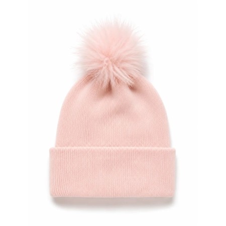 Fringed Women's Hat Pink - Stylish Winter Accessory