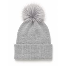 Fringed Women's Hat Gray - Stylish Winter Accessory