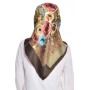 Miranda Floral Pattern Scarf Khaki Brown - The Perfect Accessory