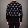 Tudors Patterned Black Men's Cardigan - Elegance and Comfort