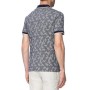 NetWork Polo Collar Jacquard Navy T-Shirt - Elegance and Comfort