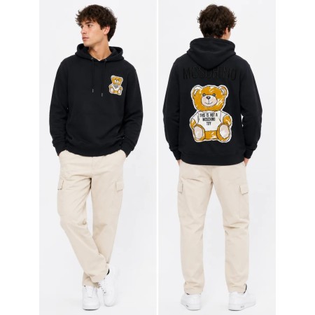 Moschino Unisex Kapüşonlu Sweatshirt Siyah