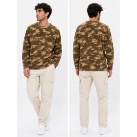 Kamuflaj Desen Erkek Polar Sweatshirt