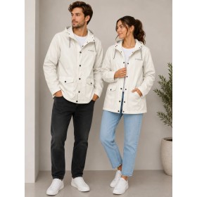 California Forever Unisex Yağmurluk Ekru Renk
