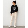 Trender Kadın Kapuşonlu Siyah  Sweatshirt