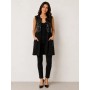 Adves Black Pocketed Vest - Stylish Clothing