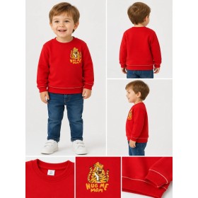 LC Waikiki Bisiklet Yaka Uzun Kollu Baskılı Erkek Bebek Sweatshirt