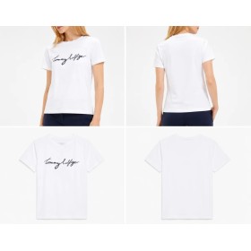 Tommy Hilfiger Kadın Beyaz Nolimitt Neck Logo Tshirt WW0WW24967