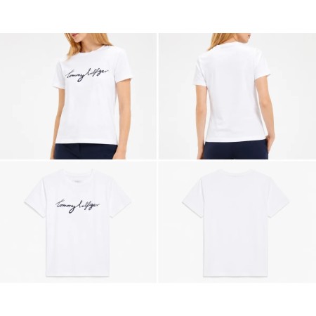 Tommy Hilfiger Women's White T-Shirt - Elegance & Comfort