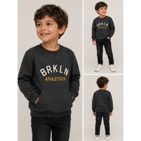 Macera Kids Erkek Çocuk Sweatshirt Siyah