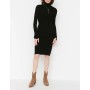 TRENDYOLMİLLA Black Ruffled Sleeve Knit Dress