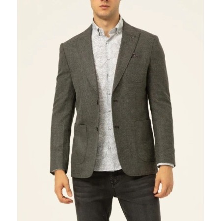 Süvari Black Slim Fit Jacket - Modern Design