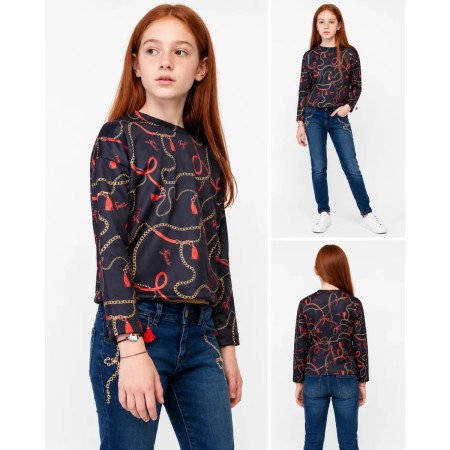 B&G Store Kız Çocuk Desenli Bluz 19FW1TJ4606