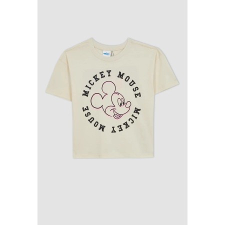 Defacto Kız Çocuk Disney Mickey & Minnie Regular Fit Kısa Kollu Tişört Z8820A623SM