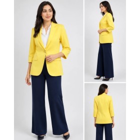 Joymis Women's Yellow Jacket - Stylish and Modern Design