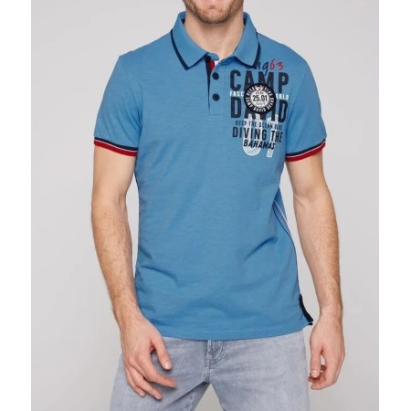 Camp David Erkek Mavi Polo Yaka Tişört CB2304-3666-22