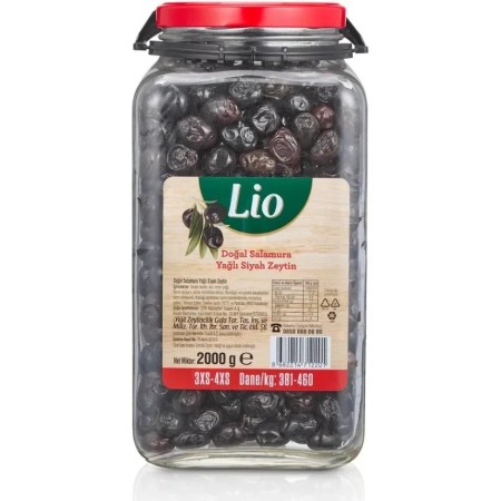 Lip Doğal Salamura Yağlı Siyah Zeytin 2kg