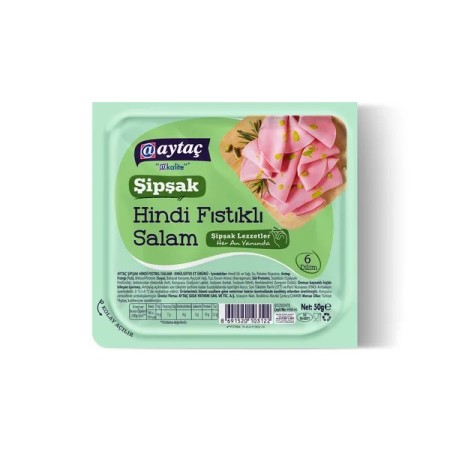 Aytaç Şipşak Hindi Fıstıklı Salam 50 Gr