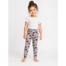 Kız Çocuk Pijama Altı Gri Pembe