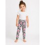 Kız Çocuk Pijama Altı Gri Pembe